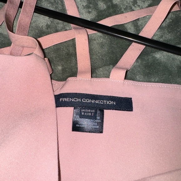 French Connection Womens Criss-Cross Back Flowy Cocktail Dress Pink Size 2 - Picture 6 of 11